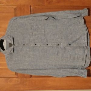 Calvin Klein men's size M long sleeve denim shirt button down